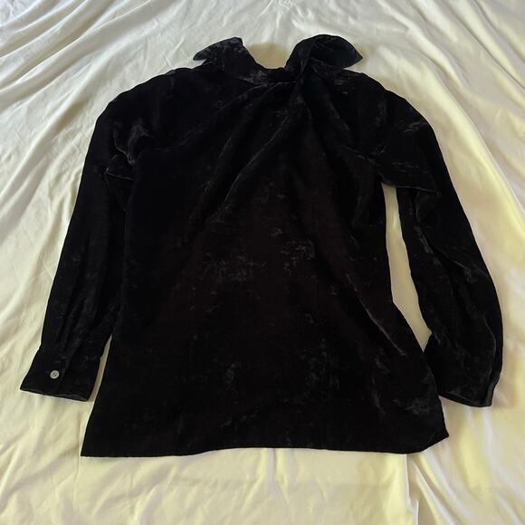 Vtg Y2K 2000s Clack Velvet Button Up Shrt Wmns Sz 6 Whimsygoth Fairy Grunge - Picture 4 of 6